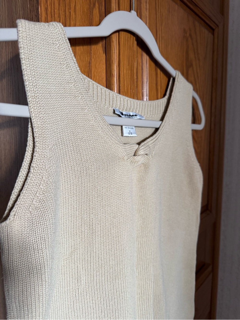 Vintage Cream Knit Tank Top